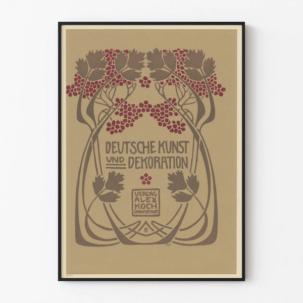 German Art Nouveau Poster Deutsche Kunst und Dekoration