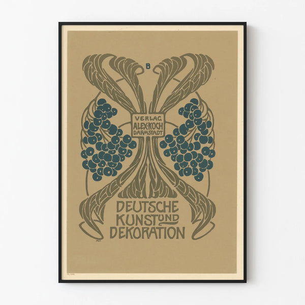 Vintage Art Nouveau Poster German Art and Decoration