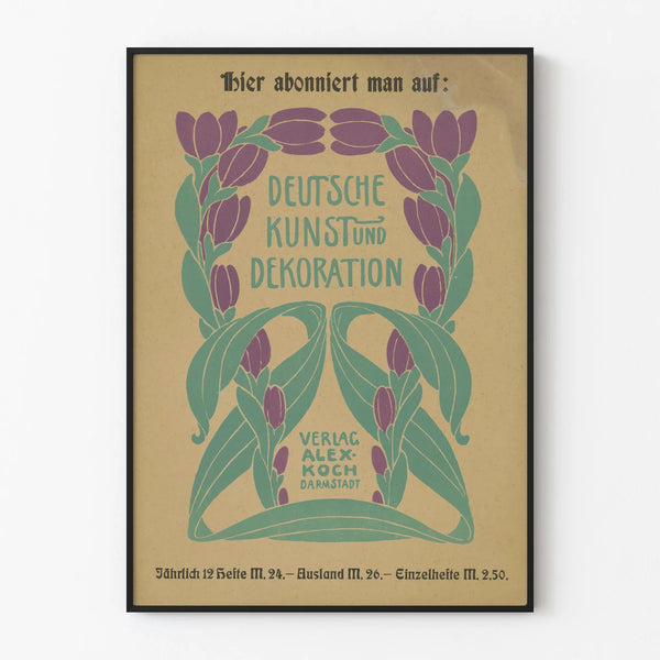 Vintage Poster Wall Decoration German Art and Decoration