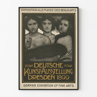 Vintage poster of the German Art Exhibition in Dresden 1899