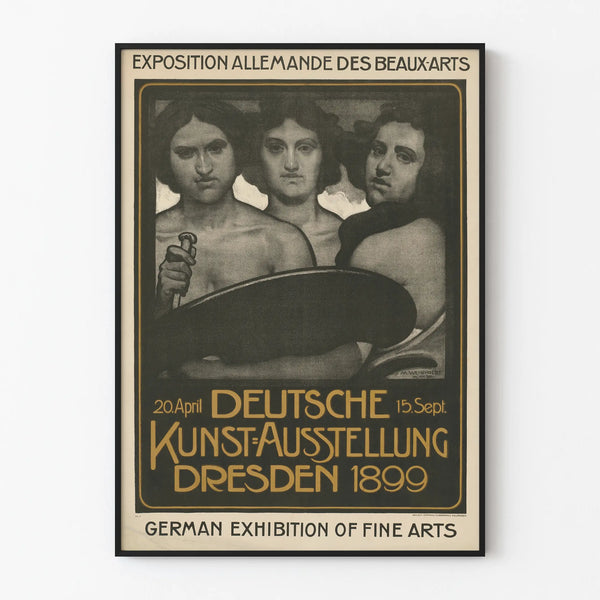 Vintage poster of the German Art Exhibition in Dresden 1899