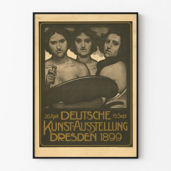 Vintage Poster of the German Art Exhibition Dresden 1899