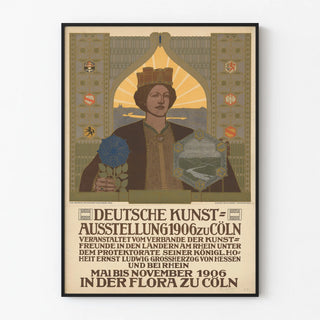 Vintage poster of German art exhibition 1906 in Cologne