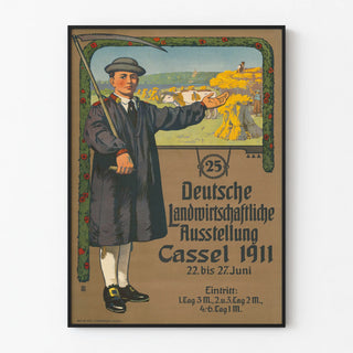 Vintage poster of the German agricultural exhibition Cassel 1911