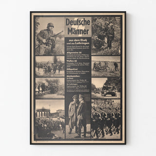 German Propaganda Poster WWII - SS Men of Alsace and Lorraine