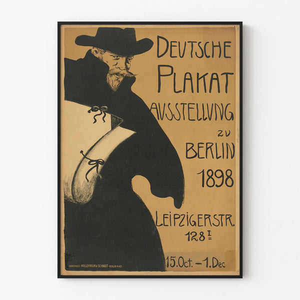 Vintage German Exhibition Poster Berlin 1898