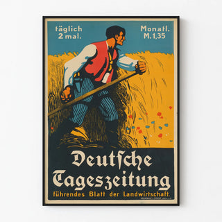 Vintage German Poster of Agricultural Journal