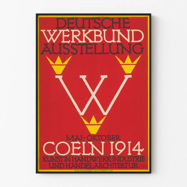 Exhibition Poster Werkbund Cologne 1914 vintage wall decoration