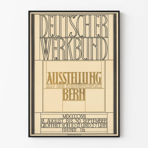 German poster for the Werkbund exhibition Bern 1917 vintage
