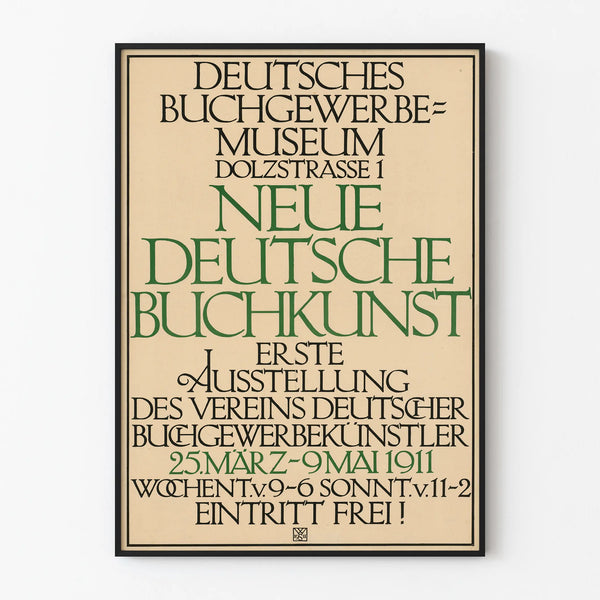 Vintage Poster for the German Book Art Exhibition 1911