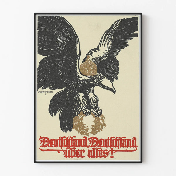 Decorative poster of the Imperial Eagle with German crown