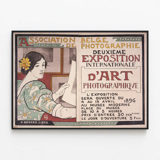 Vintage Poster for the International Exhibition of Photographic Art — framed artwork on a wall