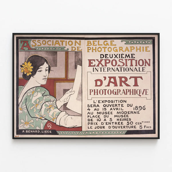 Vintage Poster for the International Exhibition of Photographic Art — framed artwork on a wall