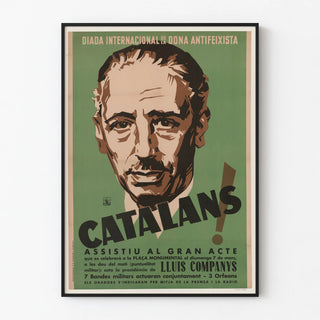 Vintage poster of Catalan anti-fascist event
