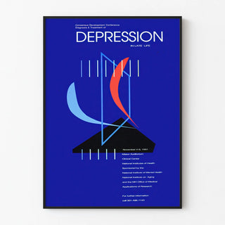 Poster Depression and Treatment in Seniors - Modern Wall Decoration