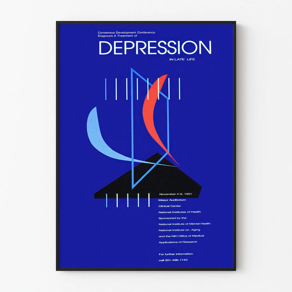 Poster Depression and Treatment in Seniors - Modern Wall Decoration