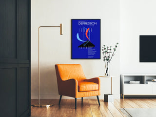 Poster Depression and Treatment in Seniors - Modern Wall Decoration