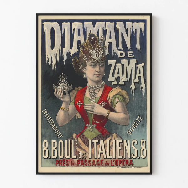 Vintage poster Diamant de Zama - Elegant wall decoration