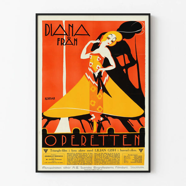 Vintage wall decoration poster Diane of the Follies