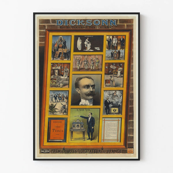 Vintage Poster of Dicksonn, France's First Magician