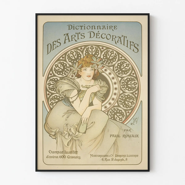 Vintage Poster of the Decorative Arts Dictionary by Paul Rouaix