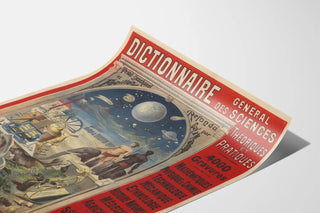 Vintage Poster of the General Dictionary of Theoretical and Practical Sciences