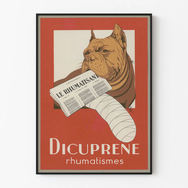 Vintage Poster Dicupréne Rheumatism Wall Decoration
