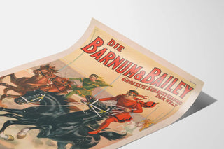 Vintage Barnum & Bailey Poster of Roman Horseback Race