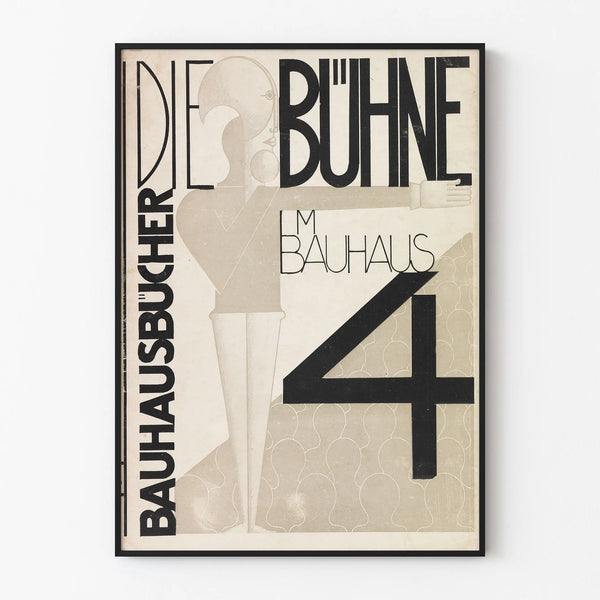 Vintage poster Die Bühne im Bauhaus for wall decoration design