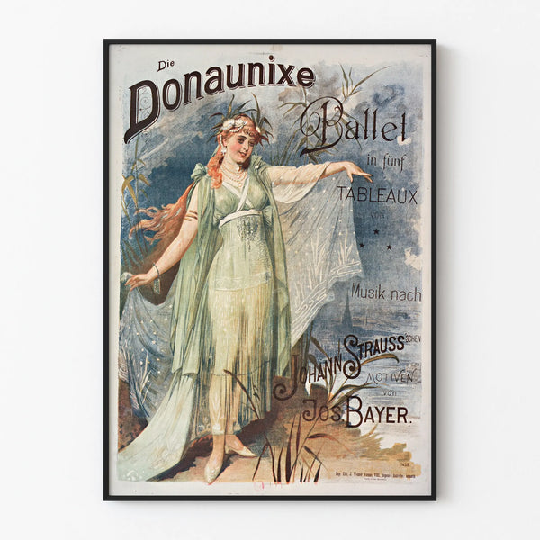 Vintage poster Donau Nixe Ballet - Artistic wall decoration