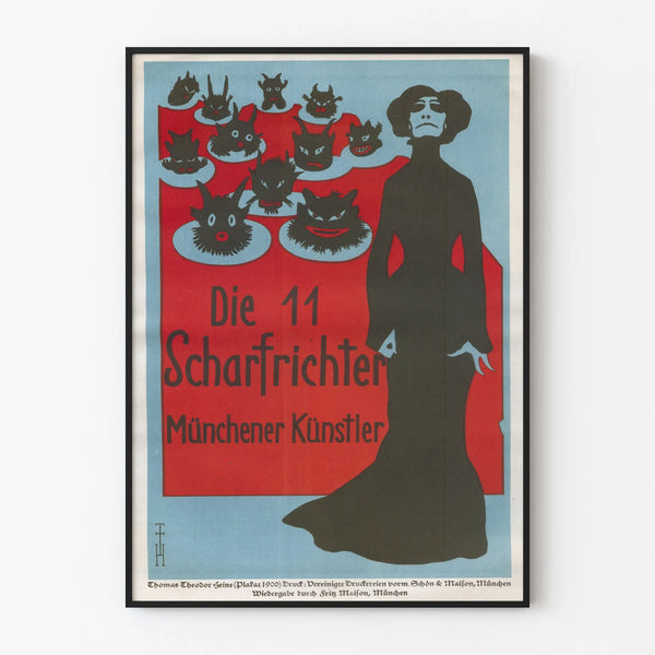 Vintage Poster Die 11 Scharfrichter - Artistic German Wall Decoration
