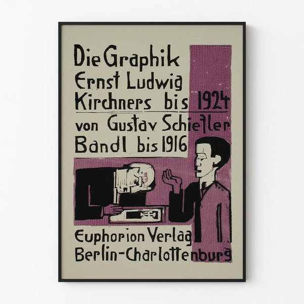 Expressionist art poster by Ernst Ludwig Kirchner until 1924