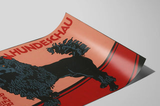 Vintage poster for the dog exhibition Die Hundeschau 1908 — artwork view