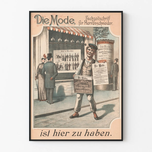 Vintage poster Die Mode - Fashion magazine for men's tailors
