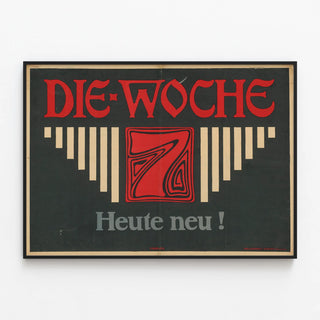 Vintage Poster Die Woche - Graphic Art Deco Style — framed artwork on a wall