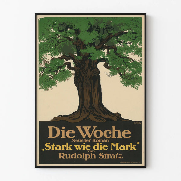 Vintage poster of a majestic tree - Elegant wall decoration