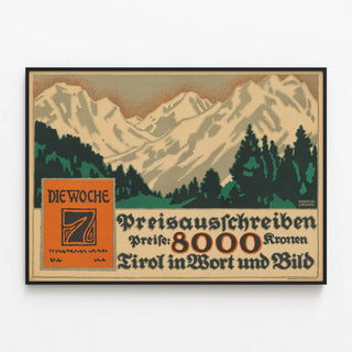Vintage Contest Poster Hold on in Words and Images — framed artwork on a wall