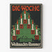 Vintage poster Die Woche Christmas issue with Christmas candles