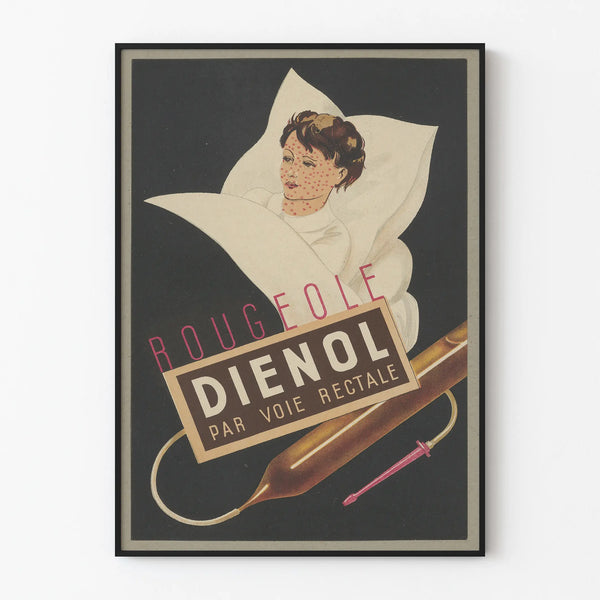 Vintage Dienol Measles Poster Retro Wall Decoration