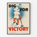 Vintage Dig For Victory Poster Child Gardening