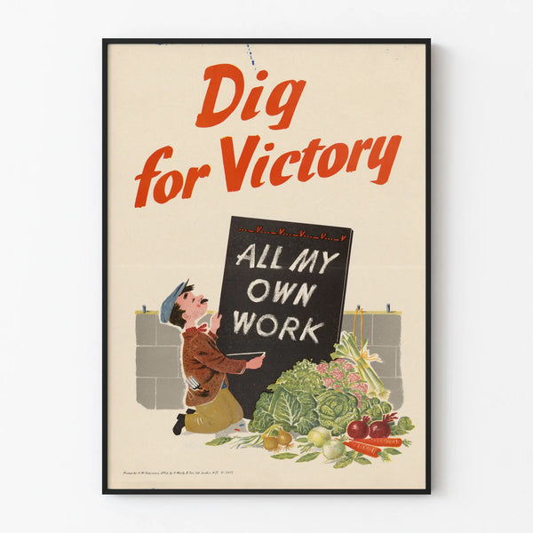 Vintage Poster Dig for Victory - Wall Decoration Cultivate Your Success