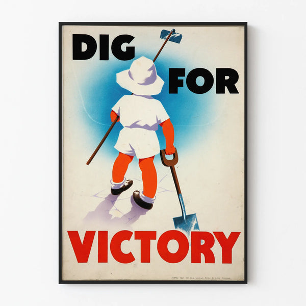 Vintage Poster Wall Decoration 'Dig for Victory' Child in the Garden