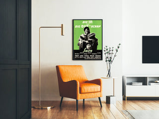 Vintage activist poster on recycling and material recovery