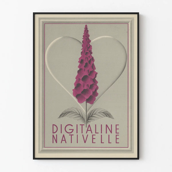 Vintage Digitaline Nativelle Poster - Botanical Wall Decoration