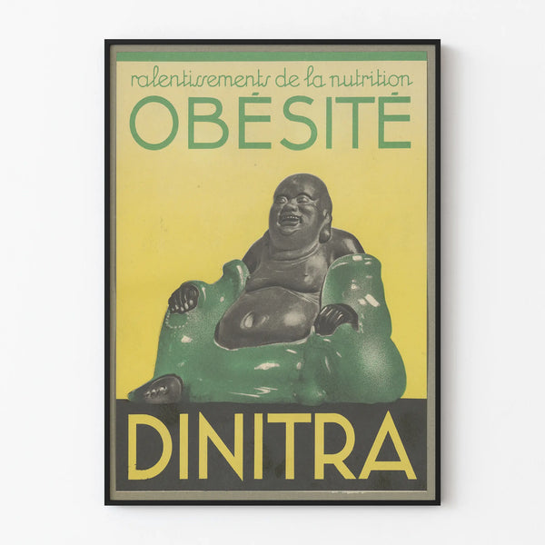 Vintage Poster Obesity Dinitra – Vintage Wall Decoration Poster Health