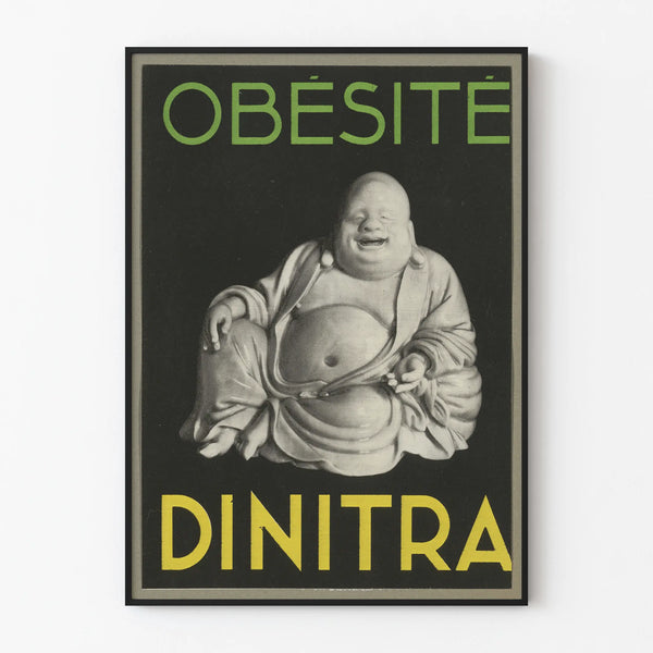 Vintage Poster Obesity Dinitra - Retro Wall Decoration