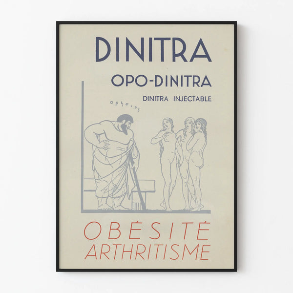 Vintage poster for Dinitra obesity treatment and arthritis