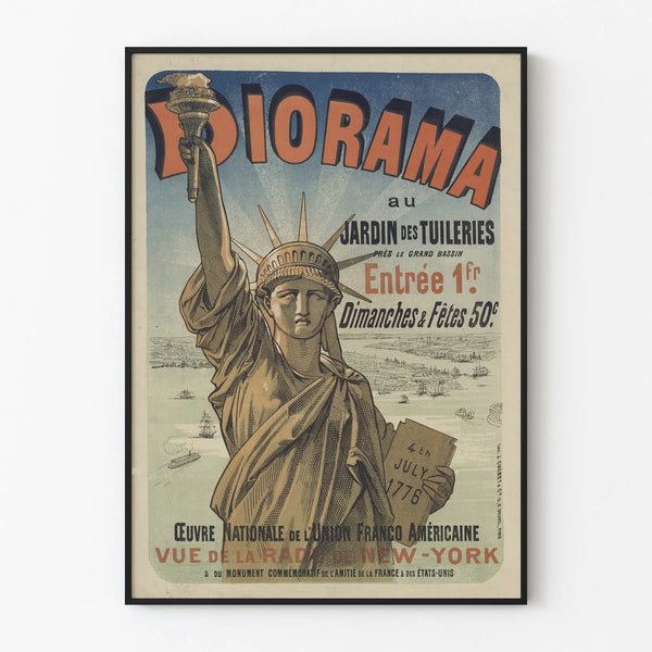 Vintage poster of Diorama at the Tuileries Garden