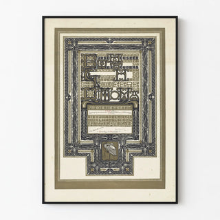 Decorative Poster in Art Nouveau Style, Diploma for 25 Years of Service, 1931