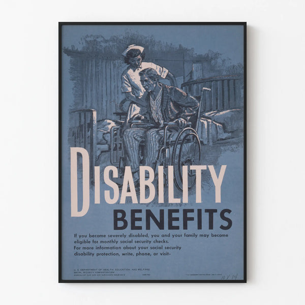 Vintage poster benefits disability - wall decoration Artem Legrand
